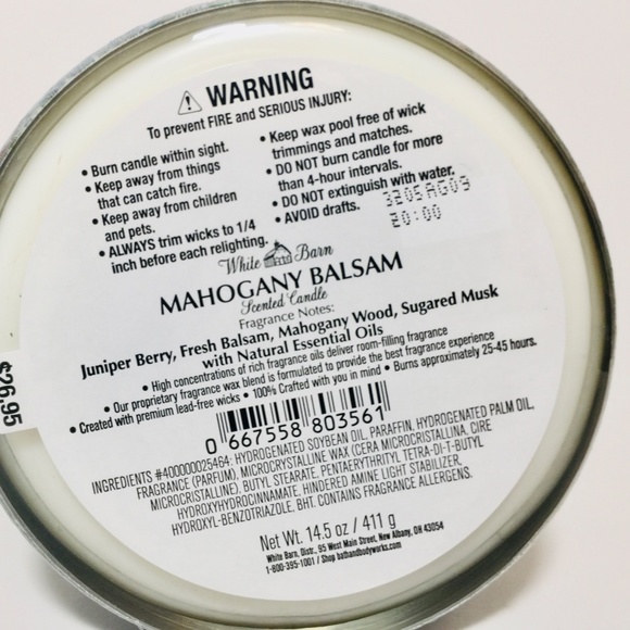 MAHOGANY BALSAM 3 Wick Candle - Picture 3 of 3